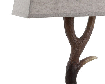 Antler 29.5" Rustic Resin/Crystal LED Table Lamp - JONATHAN Y